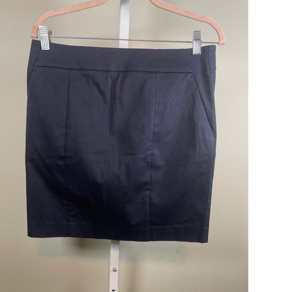 NWT Ann Taylor Madison Skirt Women's 8 Navy Blue Mini Pencil Career Office Work